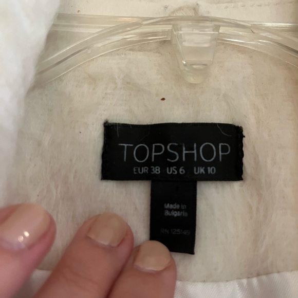 Topshop Fur Dress Coat - Picture 3 of 4